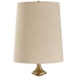 BROWN MARBLE BUFFET TABLE LAMP