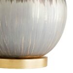 SATIN SILVERED BRONZE MERCURY GLASS TABLE LAMP