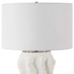 MATTE WHITE GLAZE CERAMIC TABLE LAMP