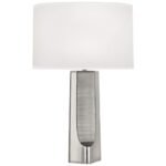 POLISHED NICKEL CONCAVE TABLE LAMP