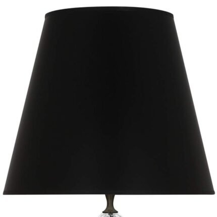 DEEP PATINA BRONZE AND CLEAR CRYSTAL TABLE LAMP