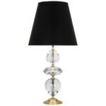 ORLANDO BRASS AND CLEAR CRYSTAL TABLE LAMP