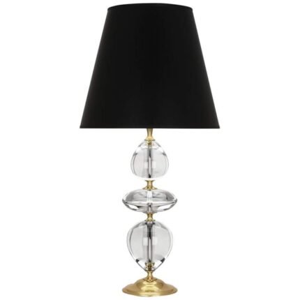 ORLANDO BRASS AND CLEAR CRYSTAL TABLE LAMP