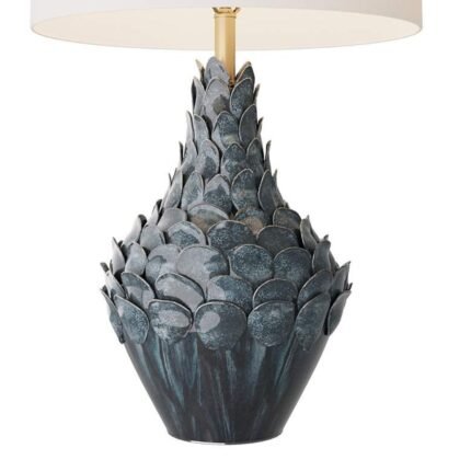 COASTAL OCEAN BLUE CERAMIC TABLE LAMP