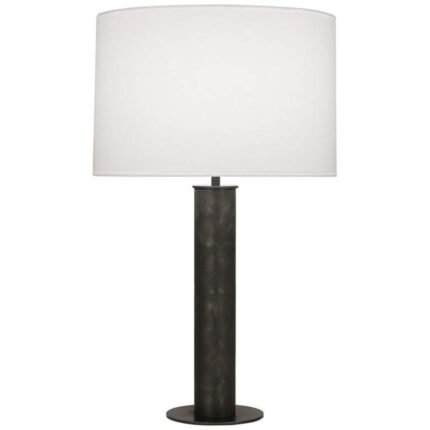 DEEP PATINA BRONZE COLUMN TABLE LAMP