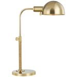 AGED BRASS DOME ADJUSTABLE DESK LAMP