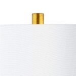 POSSINI WHITE SHADE GOLD LEAF MODERN TABLE LAMP