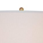 CREAM CRACKLED GLAZE PORCELAIN VASE TABLE LAMP