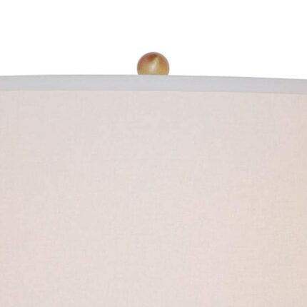 CREAM CRACKLED GLAZE PORCELAIN VASE TABLE LAMP