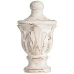 PEACOCK PRINT SHADE ANTIQUE WHITE FLOOR LAMP
