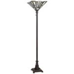 TIFFANY STYLE TORCHIERE FLOOR LAMP