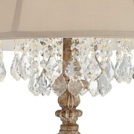 FRENCH CRYSTAL CANDLESTICK FLOOR LAMP