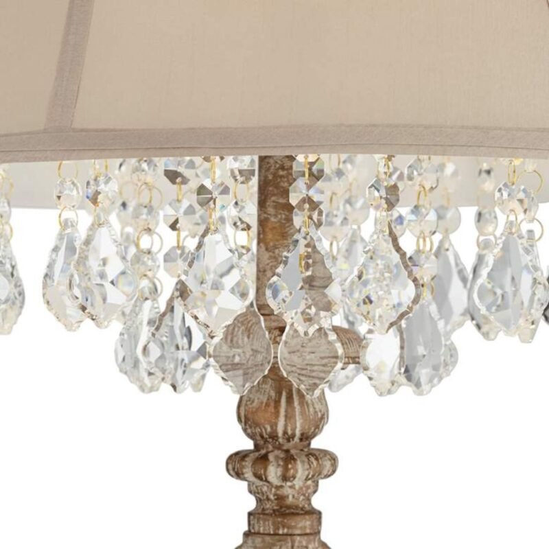 FRENCH CRYSTAL CANDLESTICK FLOOR LAMP
