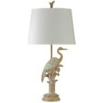 FORTY WEST COASTAL HERON BIRD TABLE LAMP