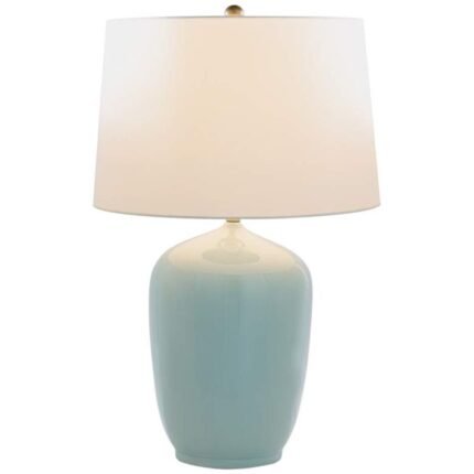 SOFT SKY CELADON BLUE PORCELAIN TABLE LAMP