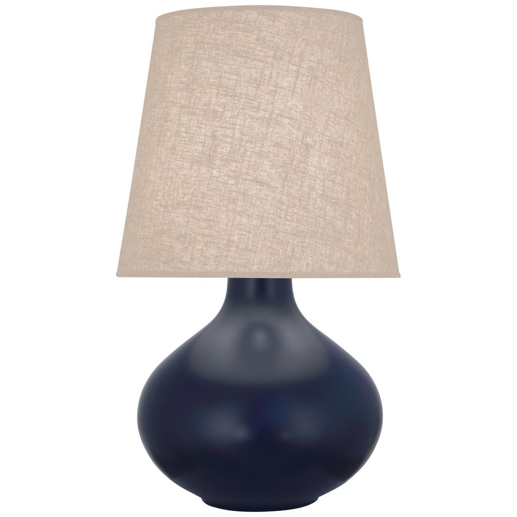 210_image1 MATTE MIDNIGHT BLUE CERAMIC TABLE LAMP