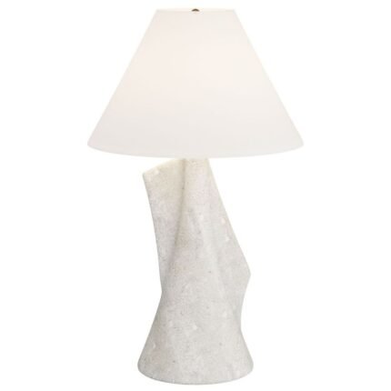 IVORY WHITE SCULPTURE TABLE LAMP