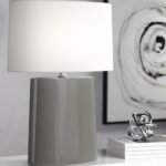 VICTOR ASH GLAZED CERAMIC TABLE LAMP