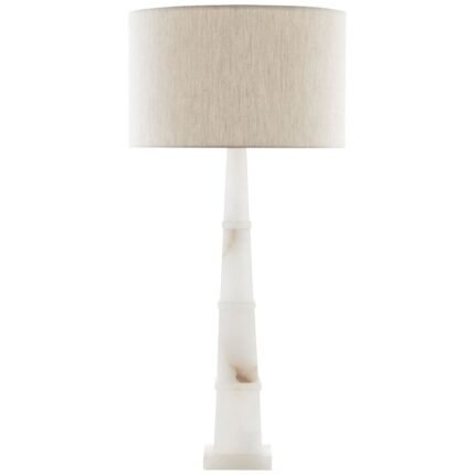 ALABASTRO WHITE ALABASTER STONE TABLE LAMP
