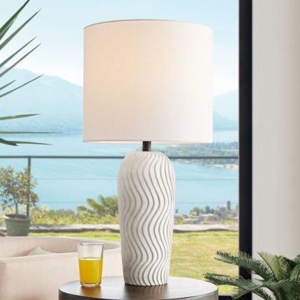NATURAL CONCRETE LED OUTDOOR TABLE LAMP