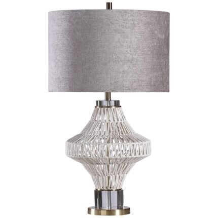 NATURAL MACRAME ROPE TABLE LAMP