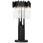 MATTE BLACK FRENCH GOLD TABLE LAMP