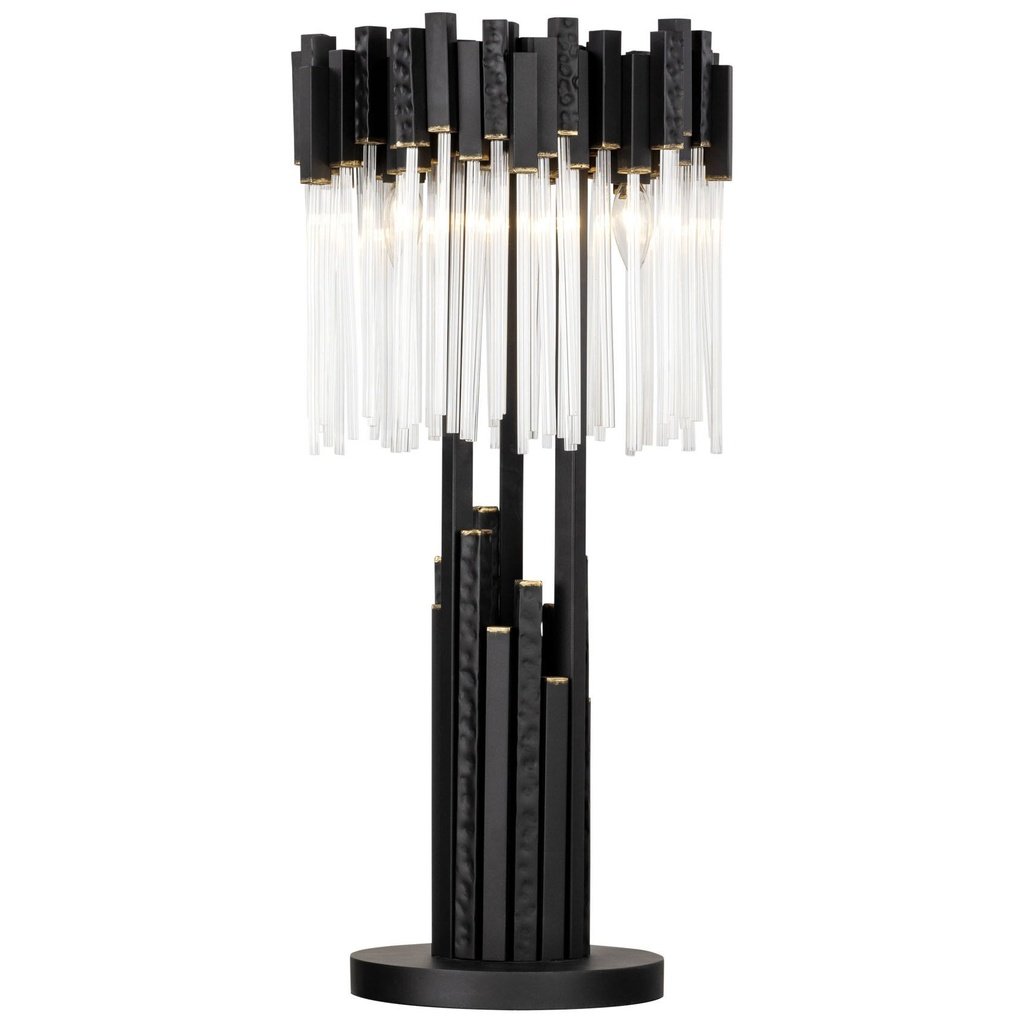 282_image1 MATTE BLACK FRENCH GOLD TABLE LAMP