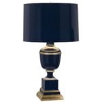 COBALT AND NATURAL BRASS TABLE LAMP