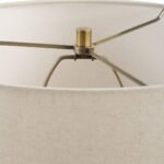 MODERN STACKED TRAVERTINE TABLE LAMP