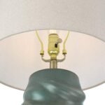 BLUE GOLD GLASS NIGHT LIGHT LAMP