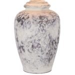 WHITE WASHED RUSTIC SOUTHWEST STYLE LED TABLE LAMP