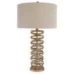 METAL RINGS MODERN COLUMN TABLE LAMP