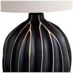 HIGH STRIPED CERAMIC TABLE LAMP