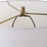 WHITE SANDSTONE FINISH WHITE TABLE LAMP