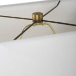 BASALT BLACK STONE SCULPTURAL TABLE LAMP