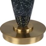 DARK NAVY BLUE CERAMIC TABLE LAMP