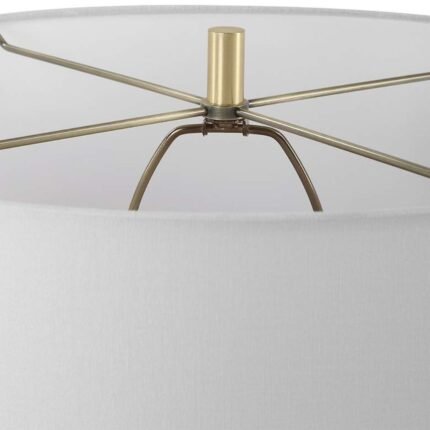 MODERN SATIN WHITE CERAMIC TABLE LAMP