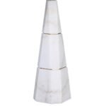 MODERN GRAY SHADE WHITE MARBLE TABLE LAMP