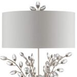 SILVER LEAF AND CRYSTAL LAMP
