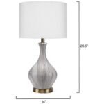 MILA GREY MARBLED CERAMIC TABLE LAMP
