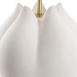 CHALK WHITE GLAZED PORCELAIN TABLE LAMP