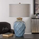 HIGH HAMMOCK PALE BLUE CERAMIC TABLE LAMP