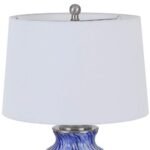 SKY BLUE ART GLASS JAR TABLE LAMP