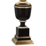 ANNIKA BRASS AND BLACK TRADITIONAL TABLE LAMP