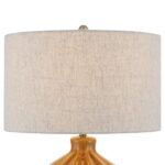 MID CENTURY MODERN BROWN CERAMIC TABLE LAMP