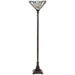 TIFFANY STYLE TORCHIERE FLOOR LAMP
