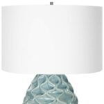 SEA FOAM GLOSS GLAZE CERAMIC TABLE LAMP