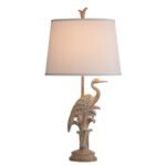 FORTY WEST COASTAL HERON BIRD TABLE LAMP