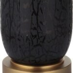 UTTERMOST MATTE BLACK GLASS TABLE LAMP