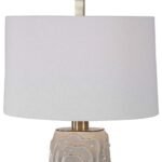 UTTERMOST ZADE WARM GRAY CERAMIC TABLE LAMP